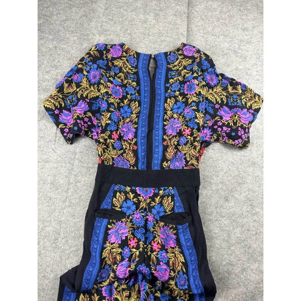 ANTHROPOLOGIE ETT:TWA Jumpsuit Women's 0 Floral Flower Print Artsy Hippie Boho - Picture 11 of 11